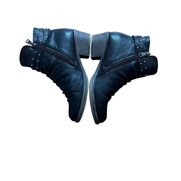 Propet  Black Leather Ankle Boot Roxie Bootie Size 7 W WFX135L - Picture 6 of 9